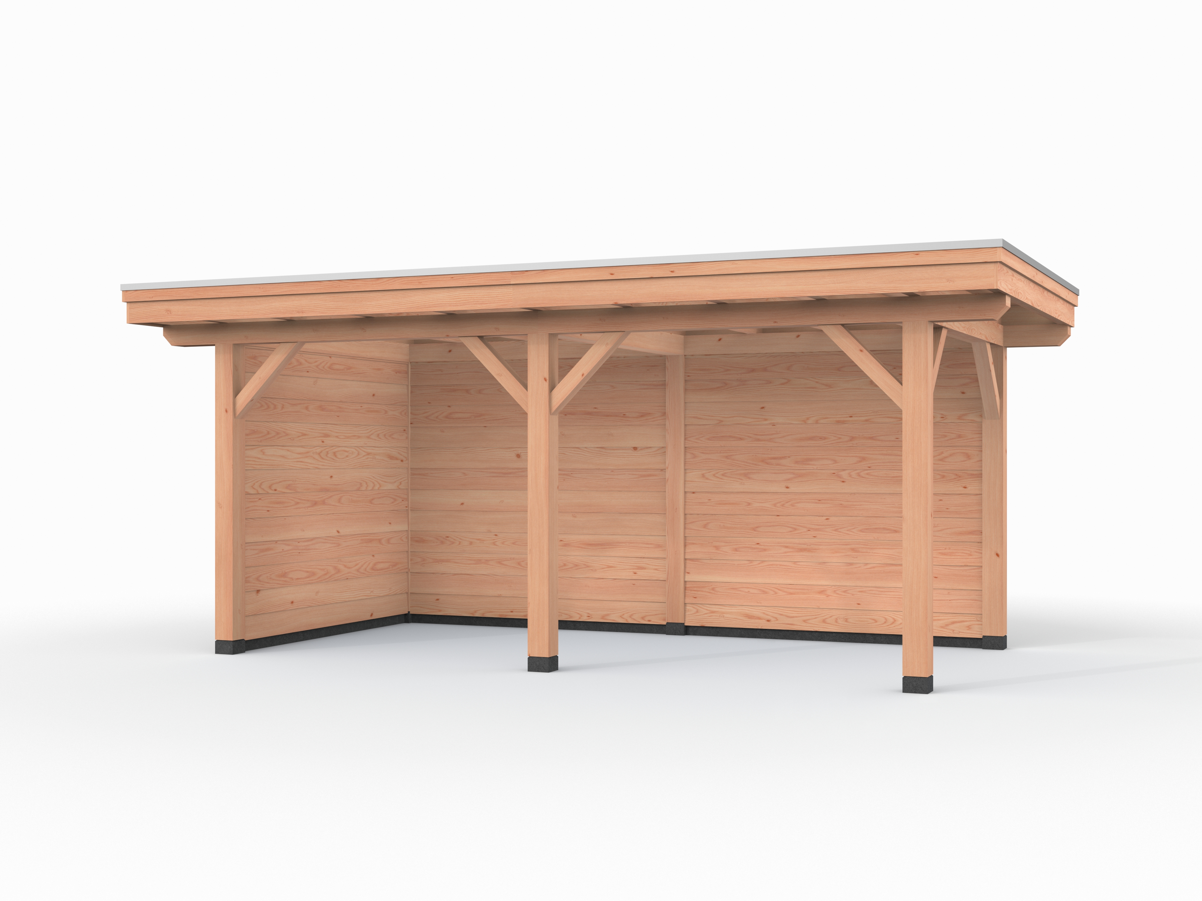 Douglas overkapping, 500 x 300, met achterwand en zijwand, Westwood Vrijbuiter Basic - Afbeelding 4